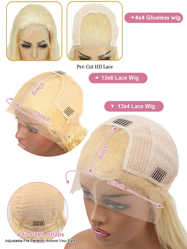 At RemyRoots, We Carry The Glueless 613 Honey Blonde Wig – HD Lace Frontal & Closure Options By RemyRootsBoutique