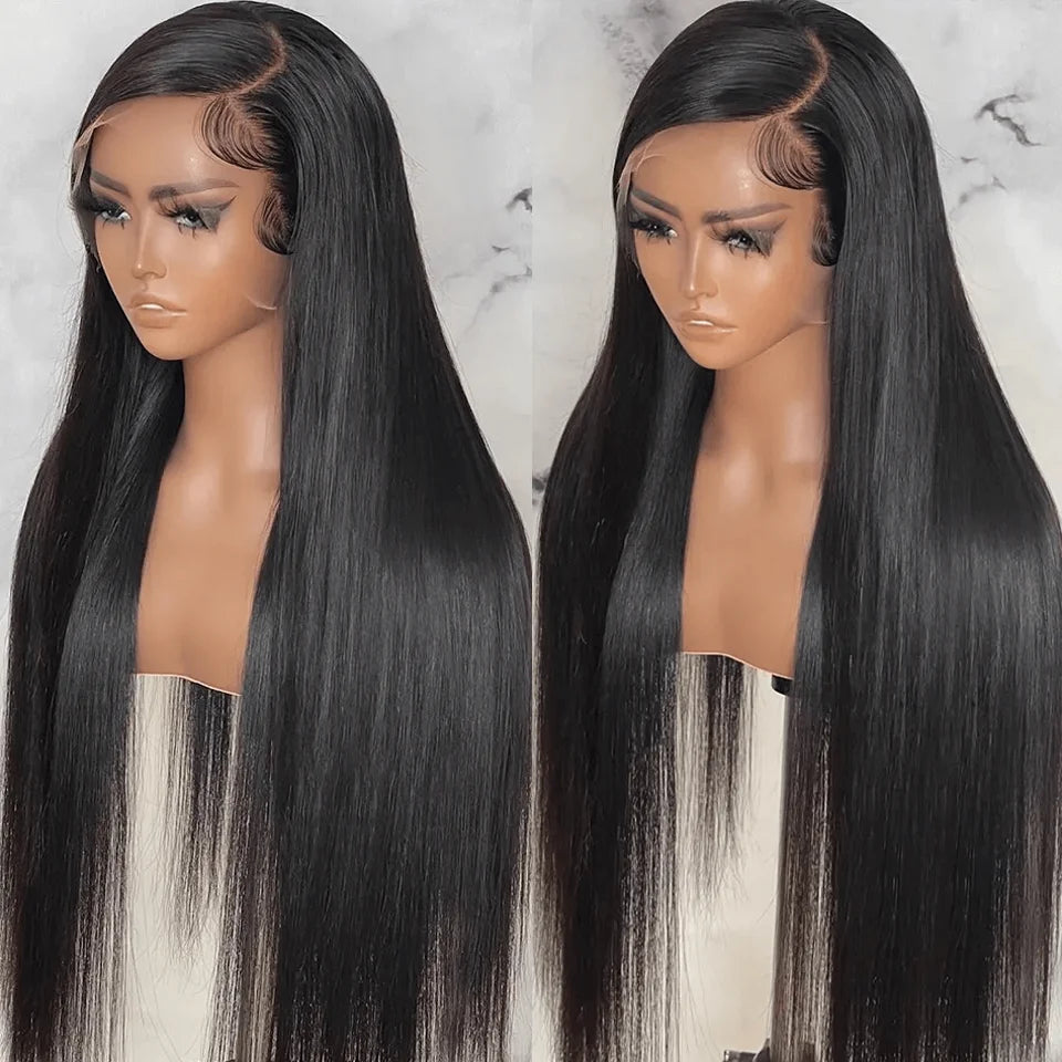 At RemyRoots, We Carry The Transparent Straight Lace Frontal Wig – 13x4 Pre-Plucked Bone Straight Human Hair Wig By RemyRoots Boutique