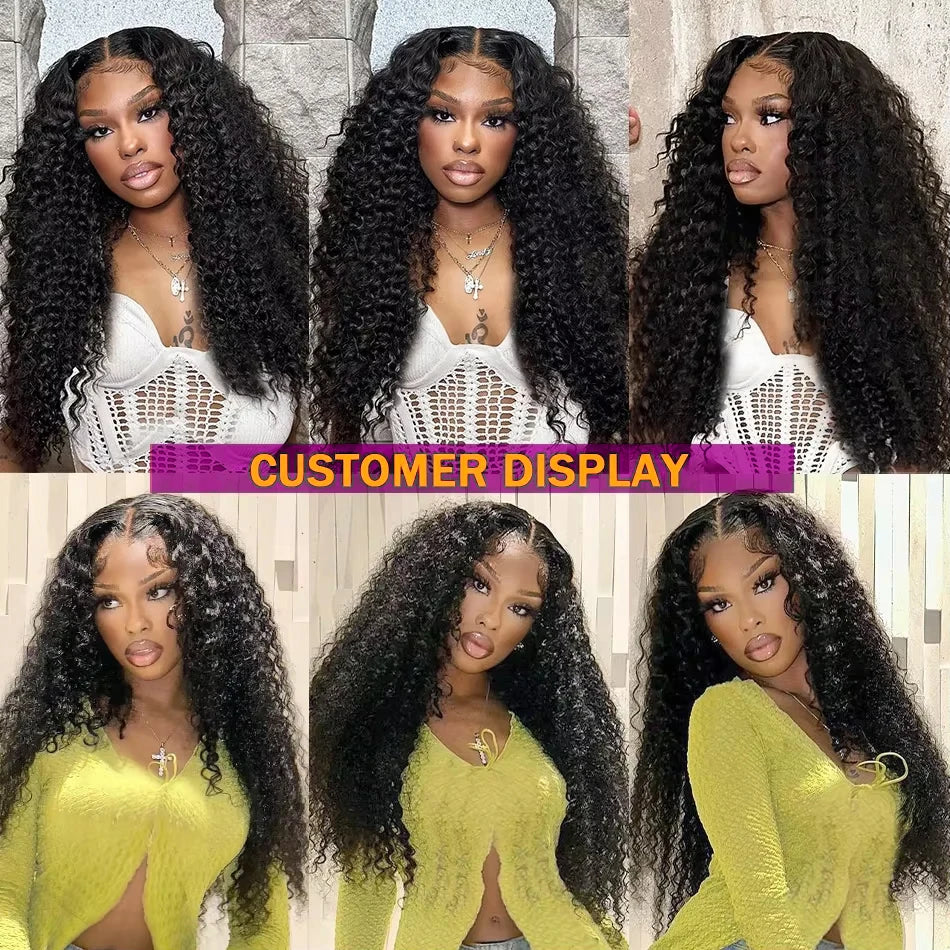 24 Inch Kinky Curly 13x4 Lace Front Human Hair Wigs For Women Pre Plucked Hd Transparent 13x6 Deep Curly Human Hair Frontal Wigs