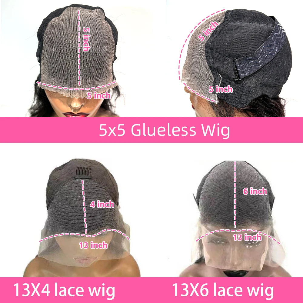 42 40 Inch Human Hair 13x6 13x4 HD Lace Frontal Wig Glueless Loose Deep Wave Curly Human Hair Full Lace Front Wig Preplucke