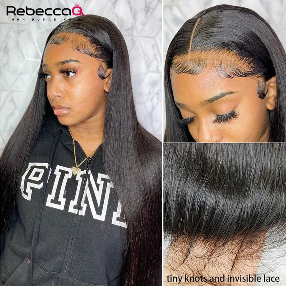 At RemyRoots, We Carry The Transparent Straight Lace Frontal Wig – 13x4 Pre-Plucked Bone Straight Human Hair Wig By RemyRoots Boutique