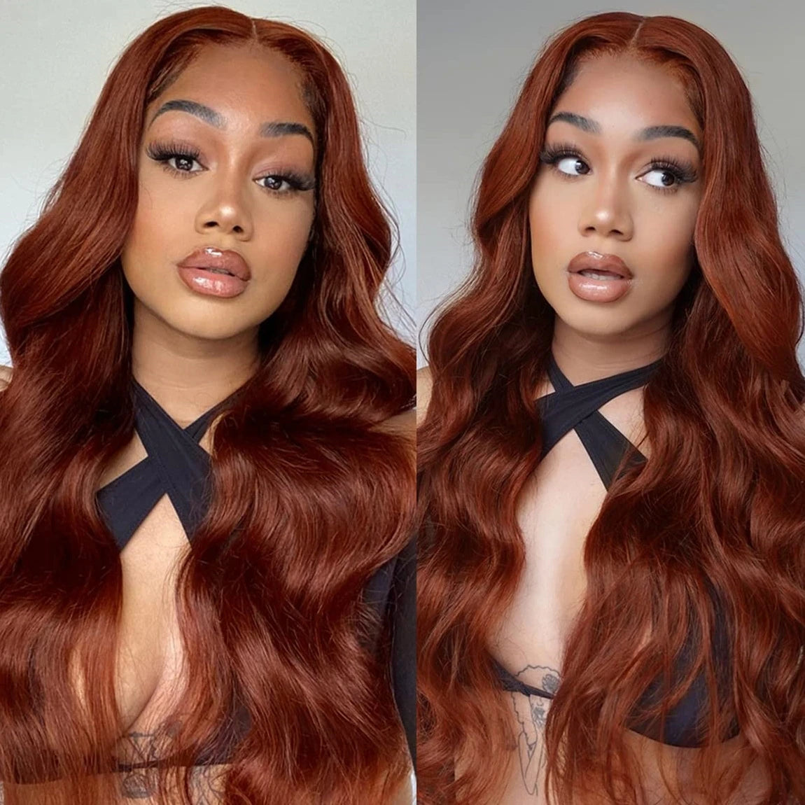 Reddish Brown Hd Lace Wig 13x6 Human Hair Brazilian Pre Plucked 13x4 Lace Front Wigs Dark Red Brown Body Wave 4x4 Closure Wig