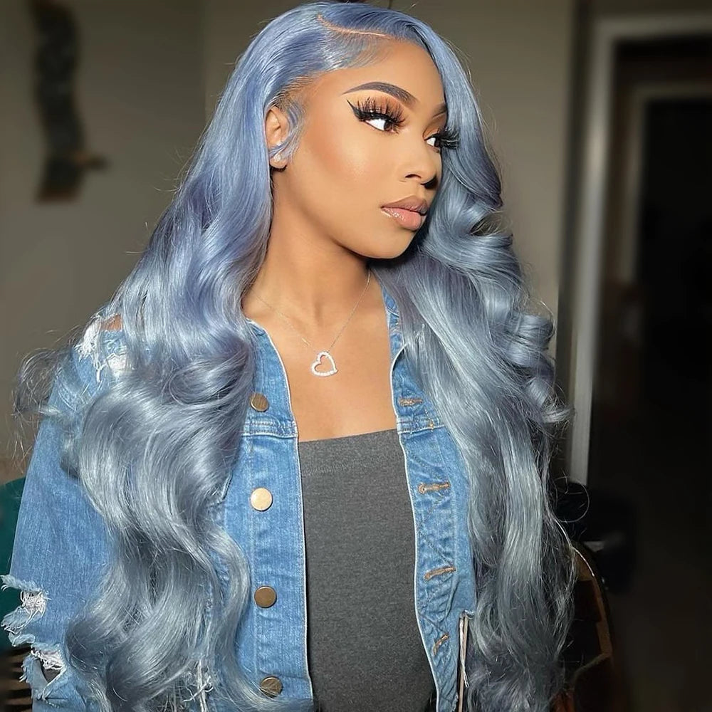 Transparent 13x4/13x6 Lace Frontal Wig - Brazilian Body Wave in Silver Grey | Exceed Parkson HD Lace Wig Store