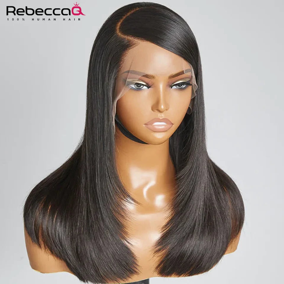 At RemyRoots, We Carry The Transparent Straight Lace Frontal Wig – 13x4 Pre-Plucked Bone Straight Human Hair Wig By RemyRoots Boutique