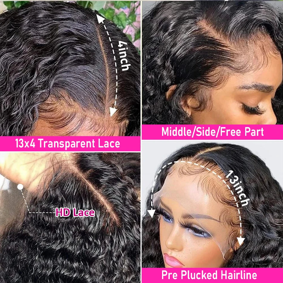 Lace Frontal Wigs Brazilian Deep Wave Lace Wig