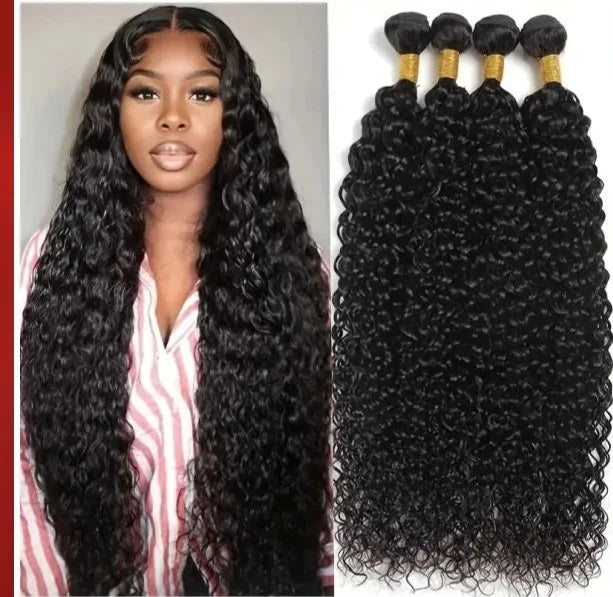 26-Inch Curly Wave Brazilian Hair Bundles – 100% Remy Human Hair, Natural Black 1B | RemyRootsBoutique