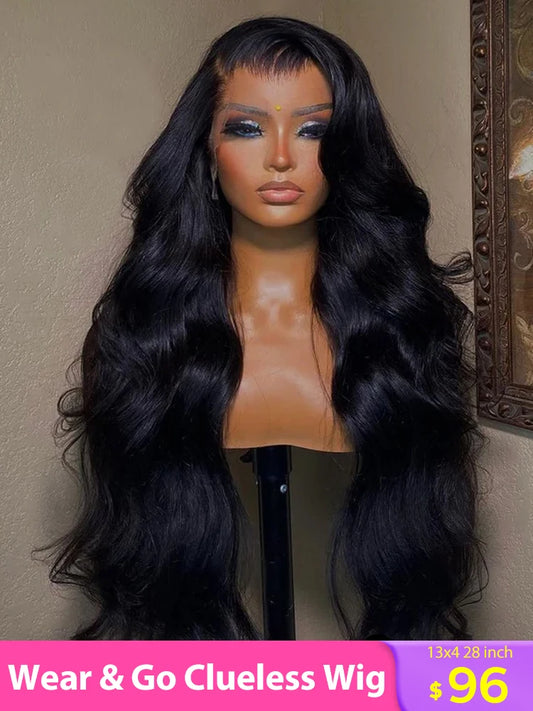 13x6 HD Lace Frontal Wig Body Wave Transparent Lace Front Human Hair Wigs PrePlucked Glueless 5x5 Closure Wig For Women's wigs