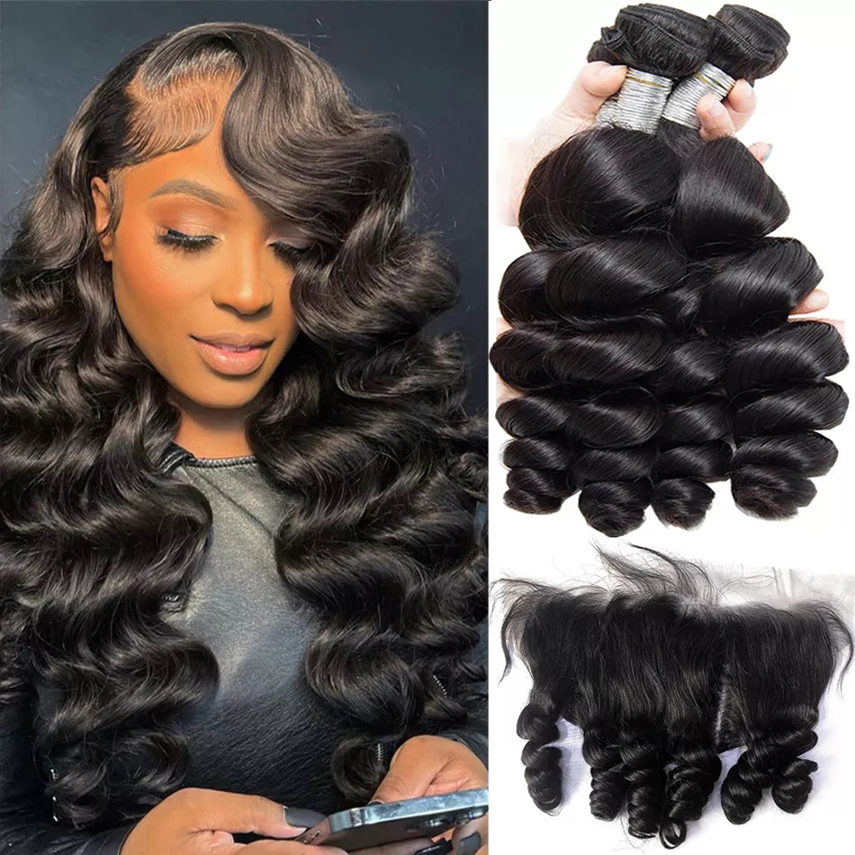 12A Loose Wave Bundles with 100% Human Hair