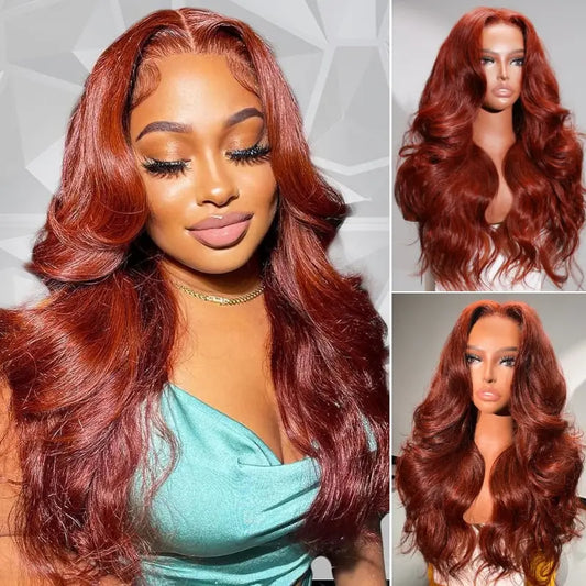 Reddish Brown Body Wave Lace Front Wig