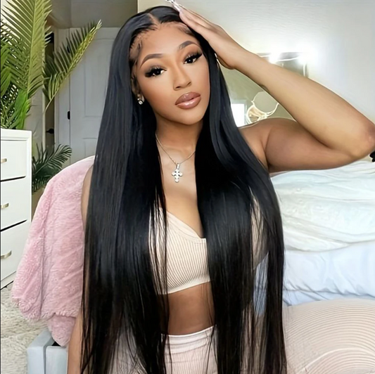 Lace Frontal Straight Human Hair Wig | 30-Inch Brazilian Virgin Hair | 13x4 & 13x6 Lace Options | Wewave Human Hair Wig Store | RemyRoots Boutique