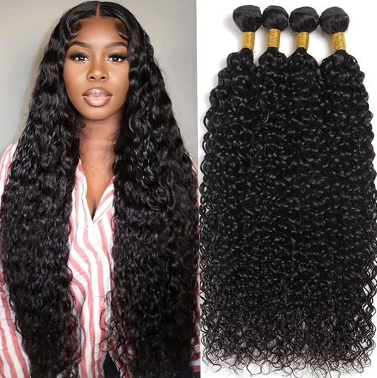 26-Inch Curly Wave Brazilian Hair Bundles – 100% Remy Human Hair, Natural Black 1B | RemyRootsBoutique