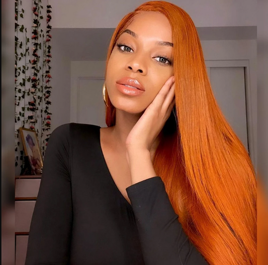 Ginger Orange Lace Front Human Hair Wig - 13x4 Lace Frontal | RemyRoots Boutique