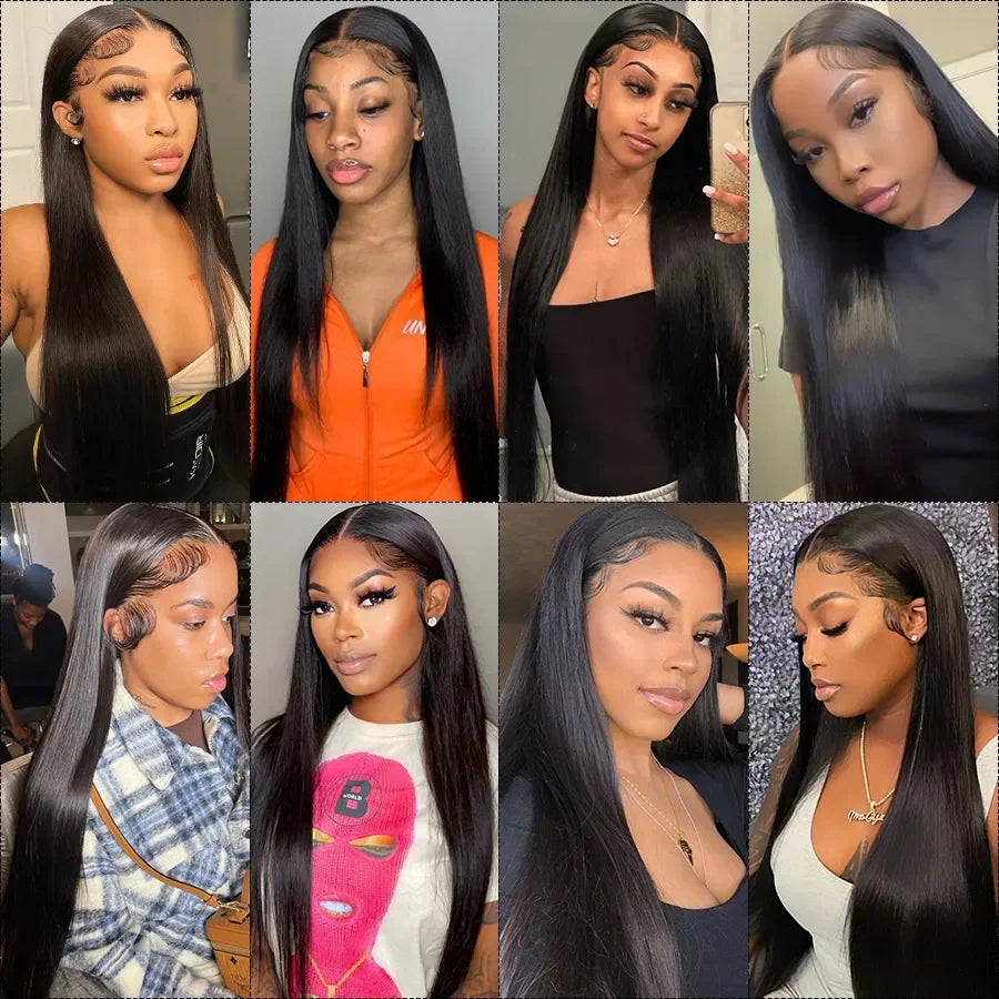 At RemyRoots, We Carry The Transparent Straight Lace Frontal Wig – 13x4 Pre-Plucked Bone Straight Human Hair Wig By RemyRoots Boutique