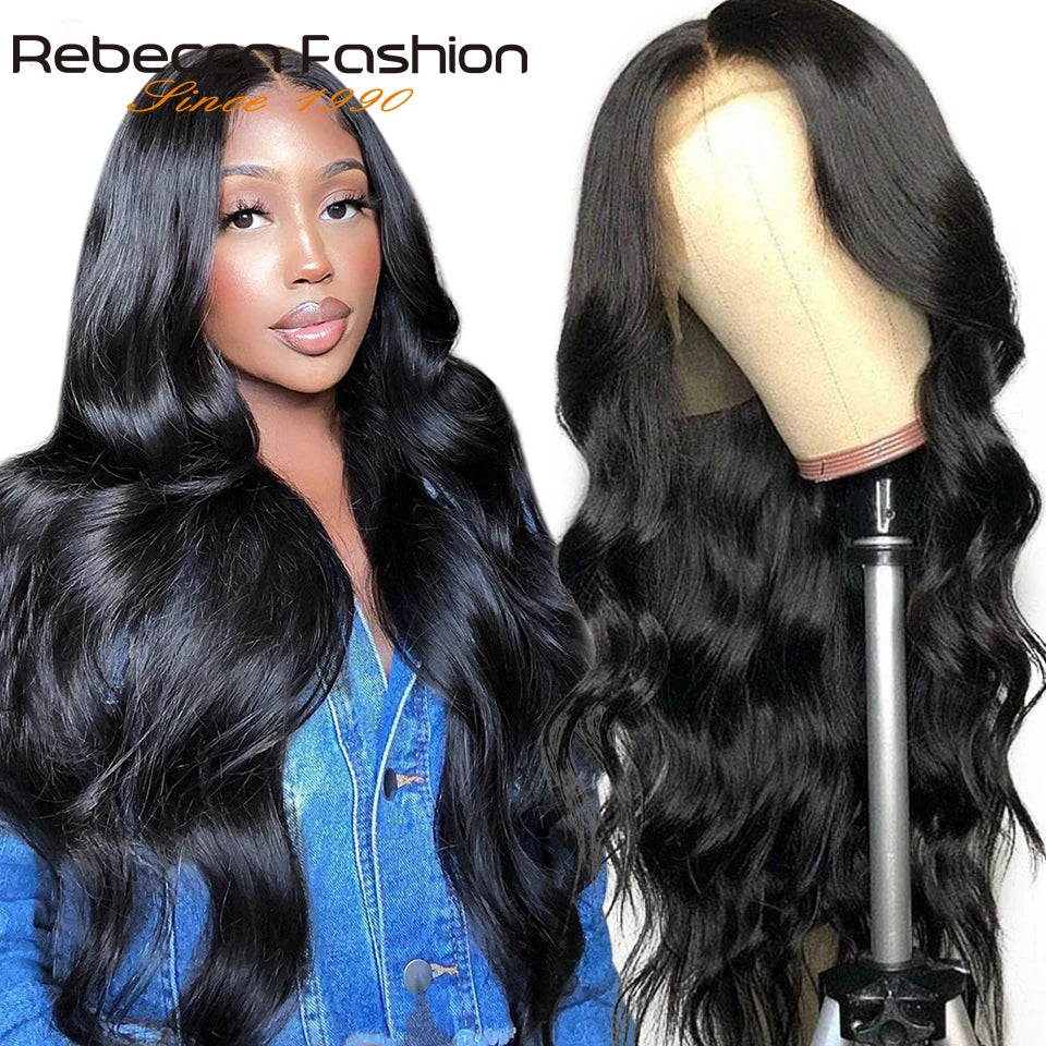 13X4 Body Wave Frontal Wig Human Hair Lace Front Wig Pre-plucked Glueless Human Hair Lace Wig Brazilian Body Wave Lace Front Wig