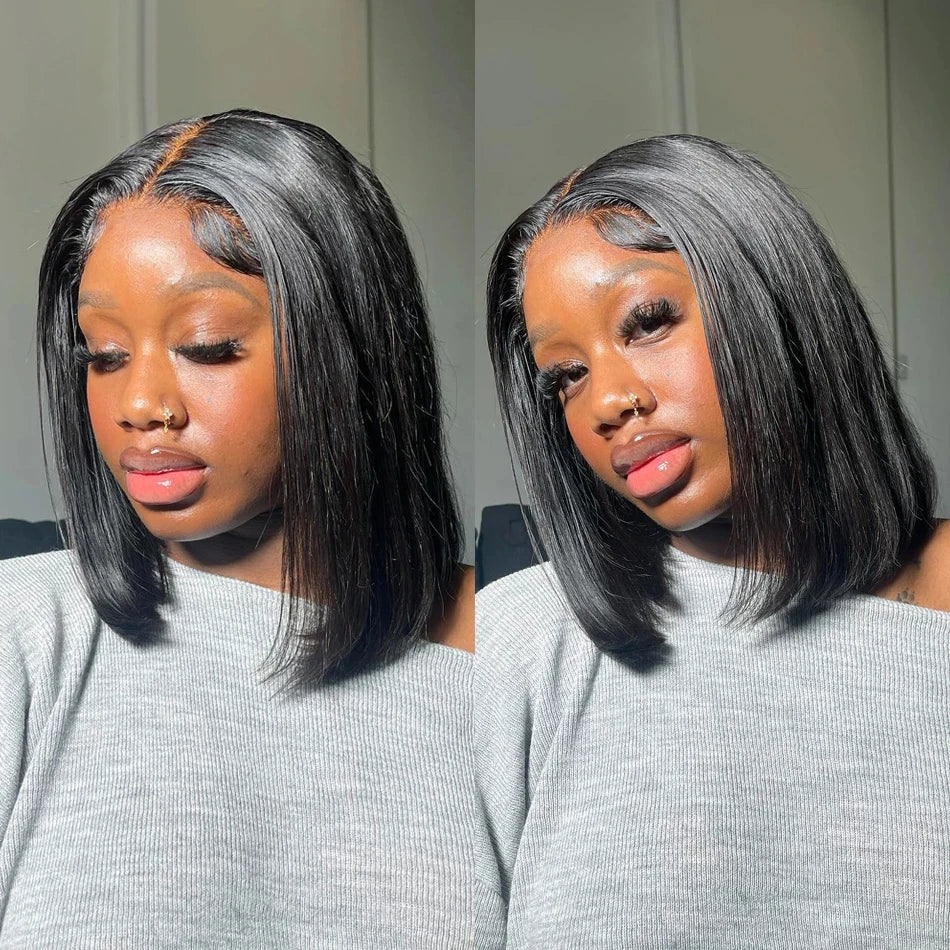 Straight BOB Wigs for Women Pre Plucked T Part Lace Wigs