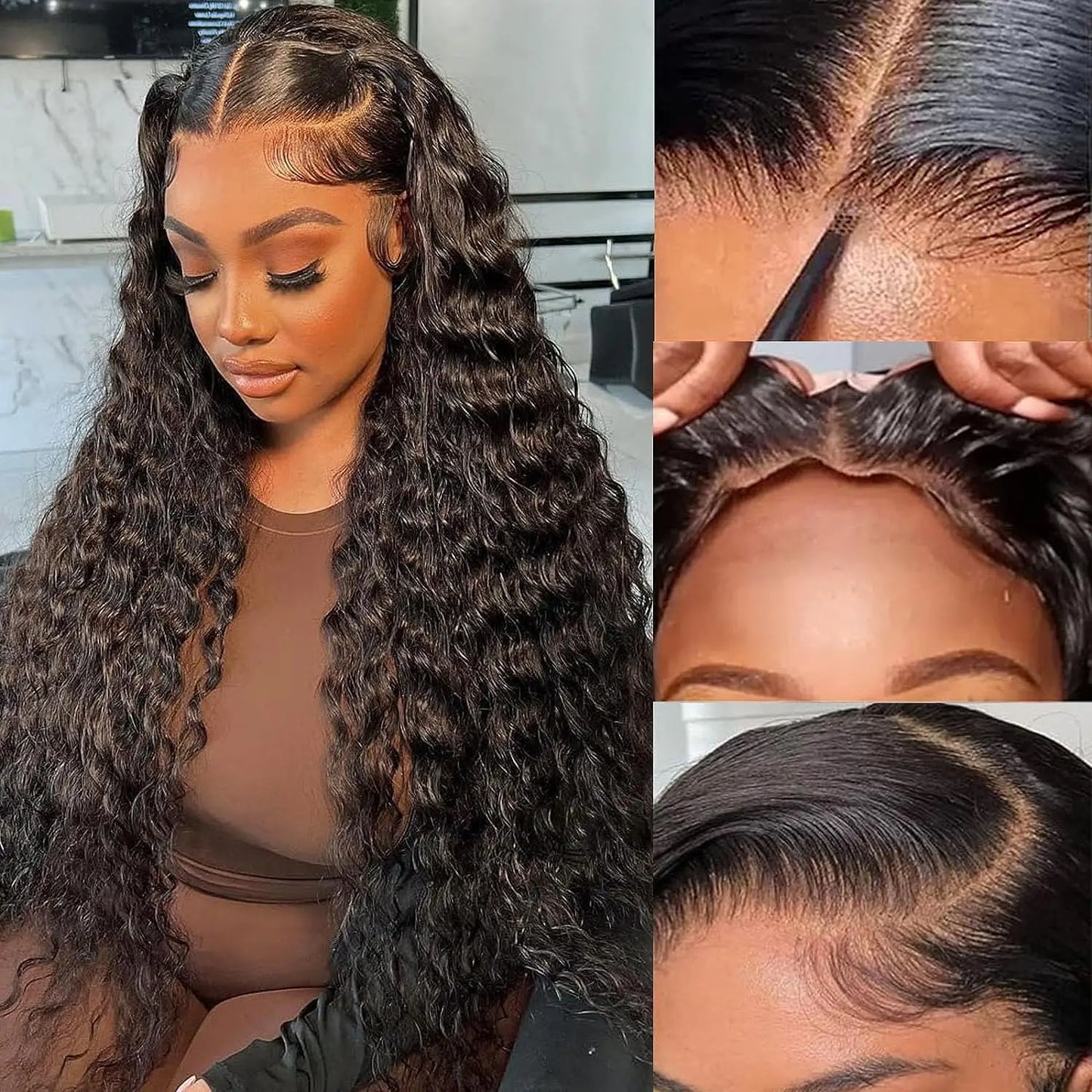 Lace Frontal Wigs Brazilian Deep Wave Lace Wig