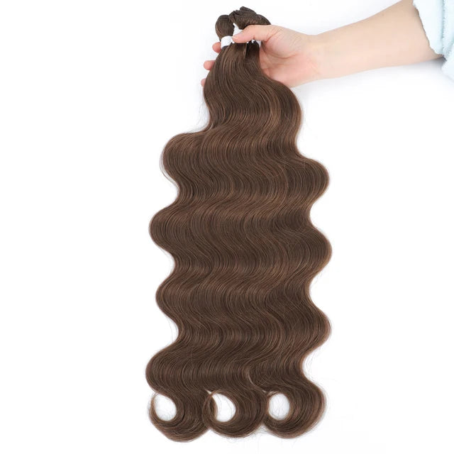 Body Wave Bundles Brazilian Hair Weaving Soft Natural Synthetic Hair