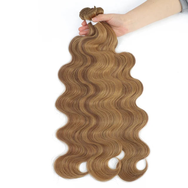 Body Wave Bundles Brazilian Hair Weaving Soft Natural Synthetic Hair