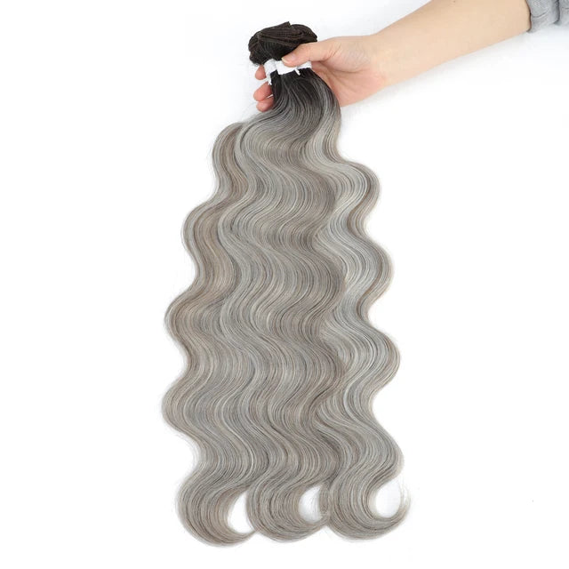 Body Wave Bundles Brazilian Hair Weaving Soft Natural Synthetic Hair