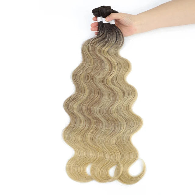 Body Wave Bundles Brazilian Hair Weaving Soft Natural Synthetic Hair